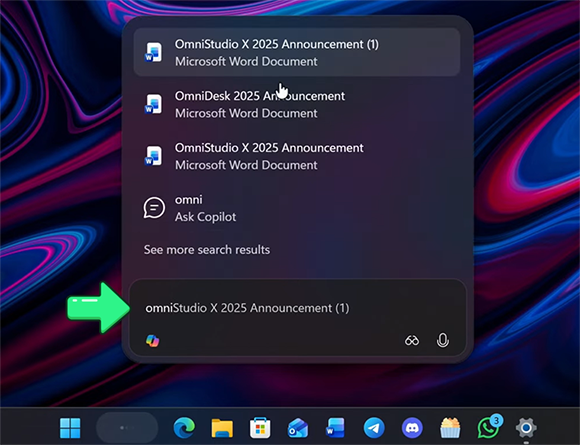 Ask Copilot on the Windows 11 taskbar replacing the standard search box